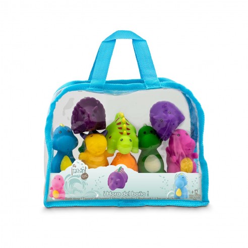 BOLSA FIGURAS DE BAÑO DINOSAURIOS X8...