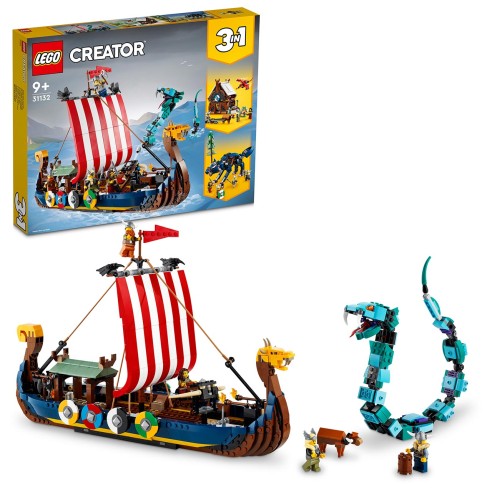 LEGO VIKING SHIP AND MIDGARD SERPENT...