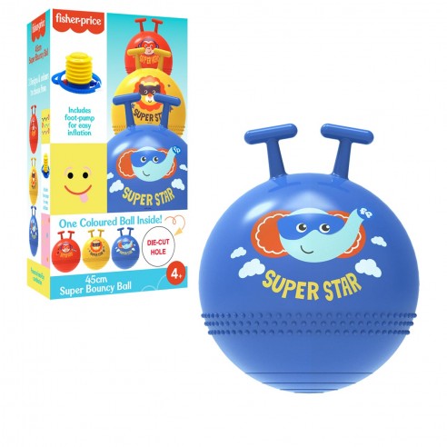 BLUE 45CM BOUNCY BALL EXPLOSION-PROOF...