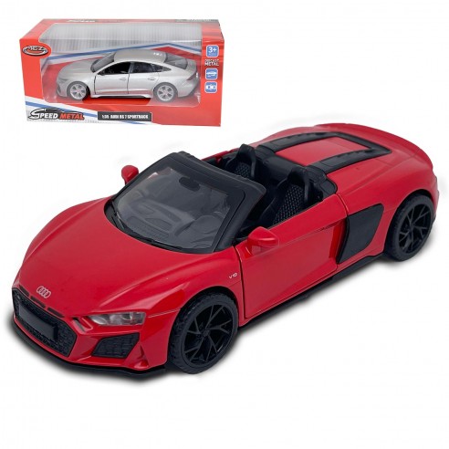 1:32 AUDI R8 SPYDER PULLBACK ROJO