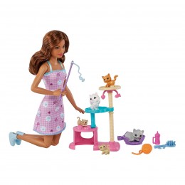 BARBIE DOLL AND HER KITTENS...