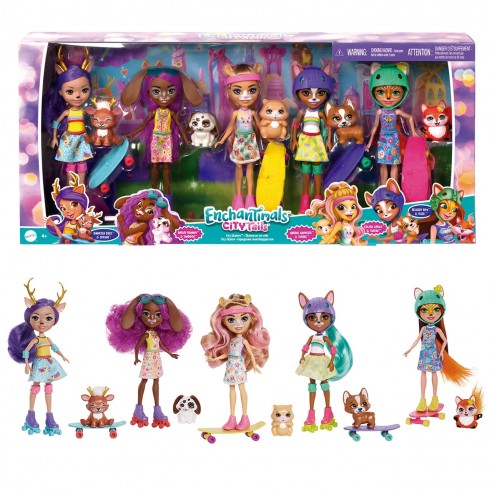 ENCHANTIMALS DOLL C T PACK 5 SKATE...