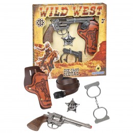 CAP GUN - 498/0 - Gonher Wild-West Set Revolver & Rifle 8 Skott