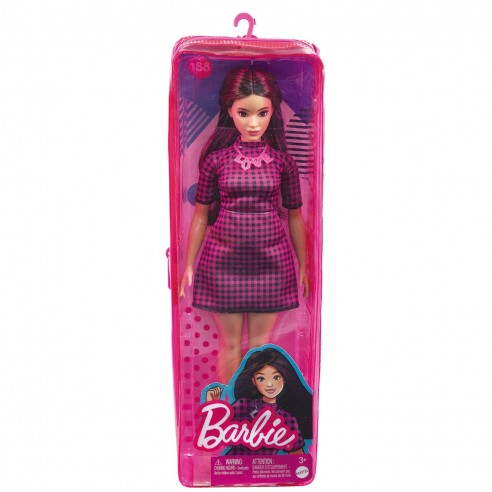 Barbie Fashionista Pink Plaid Dress Barbie Fashionista Pink Plaid Dress