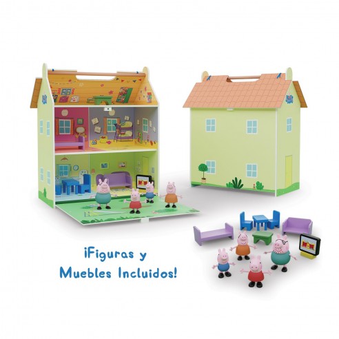 PEPPA'S WOODEN HOUSE WITH 4 CHARACTERS