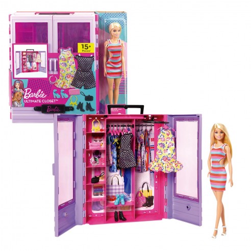 Barbie Fashionista Portable closet with doll