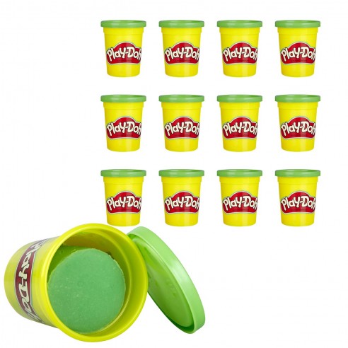 PACK 12 GREEN PLAYDOH CANISTERS E4828...