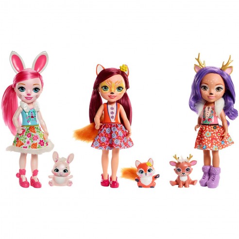 ASSORTED ENCHANTIMALS DOLL 28CM FRH51...