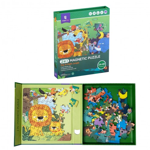 MAGNETIC PUZZLE 2 IN 1 JUNGLE DAY AND...