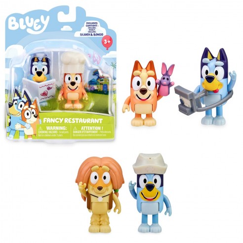 BLUEY - PACK 2 FIGURINES - 3 ASSORTED...