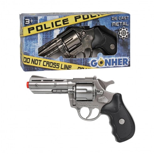 POLICE REVOLVER 8 SHOTS - SILVER 33/0...