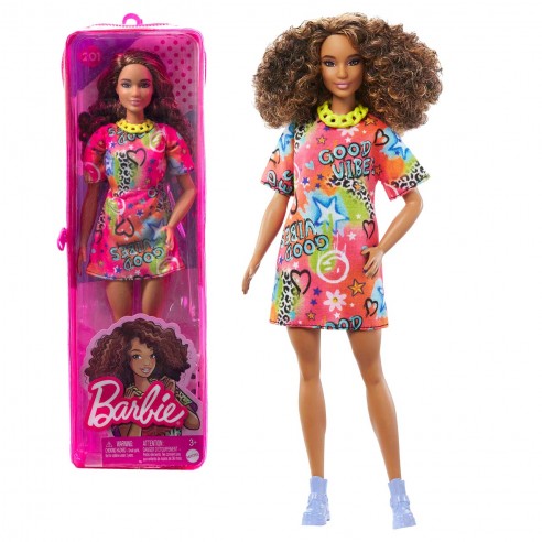 BARBIE FASHIONISTA DOLL WITH CURLY...