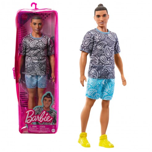 KEN FASHIONISTA DOLL PRINTED BANDANA...