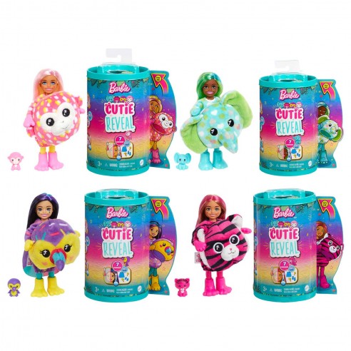 Muñecas Barbie Cutie Reveal Mattel para niñas, juguetes de marca