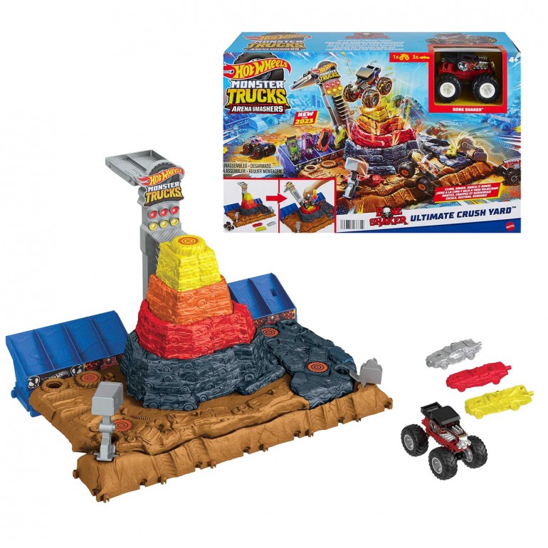 Hot wheels Monster Trucks Volcano Arena Refurbished Multicolor