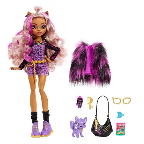 Clawdeen wolf fierce rockers top doll HTF