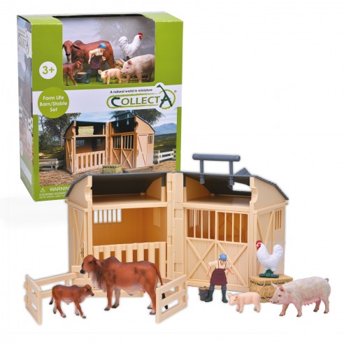 FARMER AND ANIMALS SET WITH...