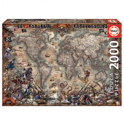 PUZZLE 2000 PIRATES MAP 18008 EDUCA