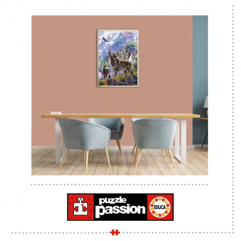 Puzzle 500 lobos en las rocas