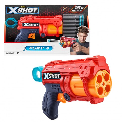 X-SHOT FURY 4 BULK + 16 DARTS 36377 ZURU
