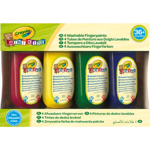 4 BOTTLES OF WASHABLE FINGER PAINTS...