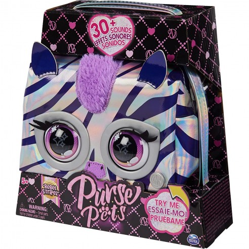 PURSE PURSE PETS METALLIC MAGIC ZEBRA...