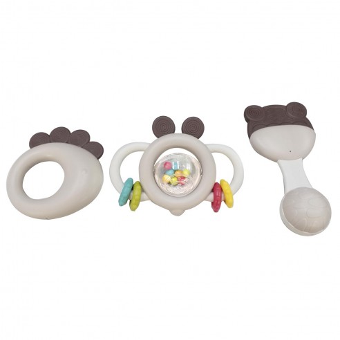 PACK OF 3 RATTLES & TEETHERS