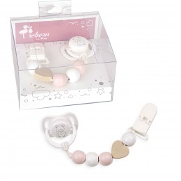 SET PACIFIER WOODEN PIECES...