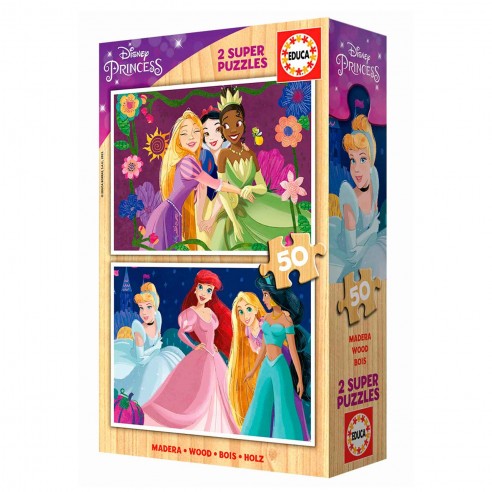 PUZZLE 2X50 DISNEY PRINCESS 19672 EDUCA