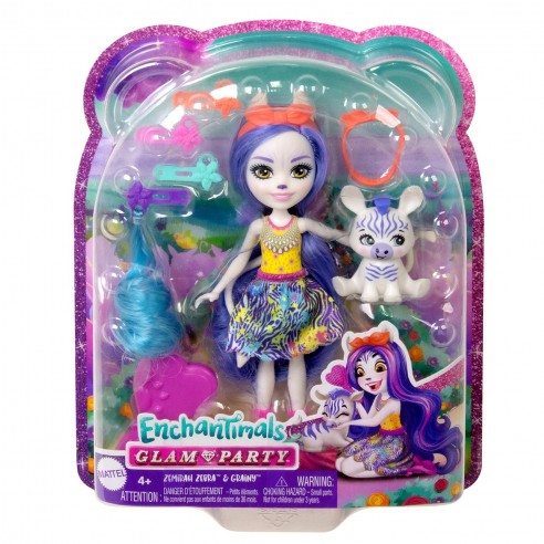 ENCHANTIMALS GLAM PARTY ZEBRA DOLL...