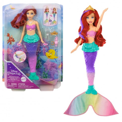 Disney Princess Ariel cambia de color y nada