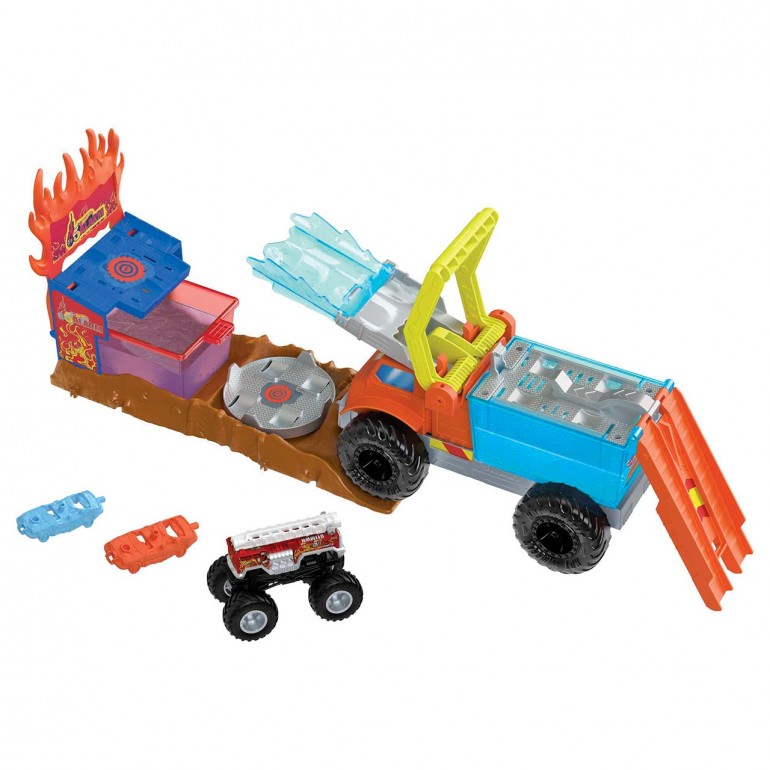 Hot Wheels Pista Monster Trucks Color Shifters Playset Mattel - HGV14