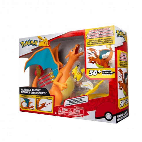 Bizak Pokémon Set Deluxe: Charizard Elettronico Interattivo VS Pikachu Con Catapulta