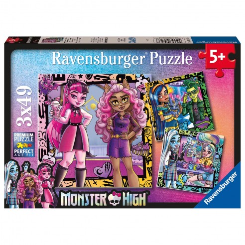 PUZZLE 3X49 PIECES MONSTER HIGH 05723...