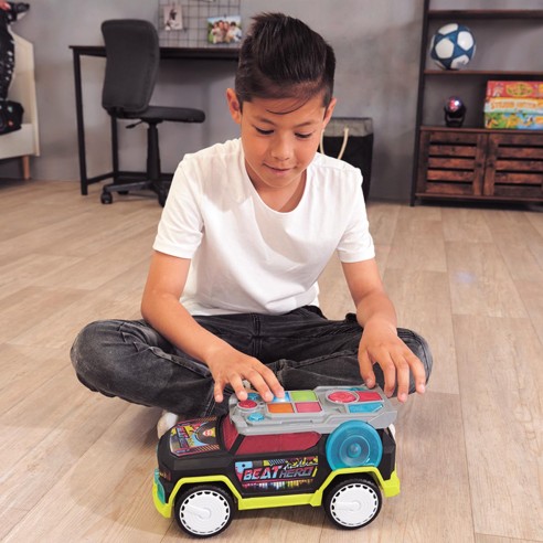 Carro de brinquedo Beat Hero, 32 cm, com luzes intermitentes e música,  STREETS N BEATZ, 3 modos de jogo, inclui pilhas ㅤ, MAJORETTE