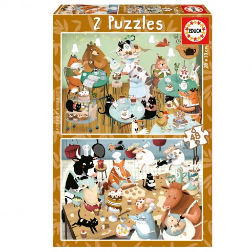 PUZZLE 2X48 CUENTOS DEL BOSQUE 19687...