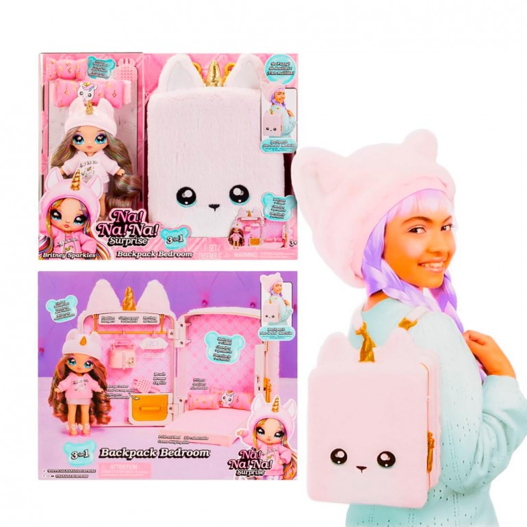 Toy Na! Na! Na! Surprise 3-in-1 Backpack Bedroom Unicorn Playset