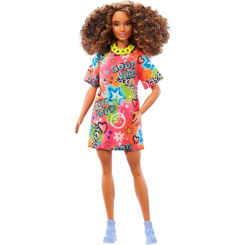 BARBIE FASHIONISTA DOLL WITH CURLY...