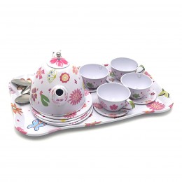 PINK TEA SET WITH STEEL... 2
