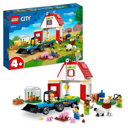 LEGO CITY FARM BARN AND FARM ANIMALS...