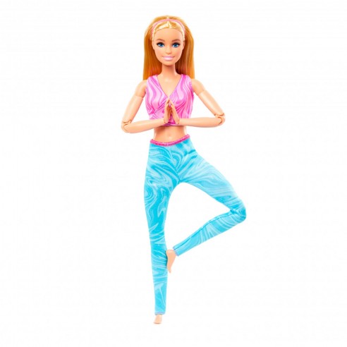 BARBIE YOGA DOLL MADE TO MOVE BLONDE...