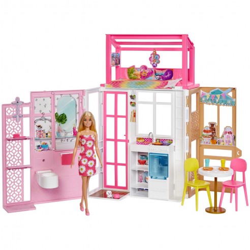 BARBIE DOLL WITH APARTMENT HHY40 MATTEL