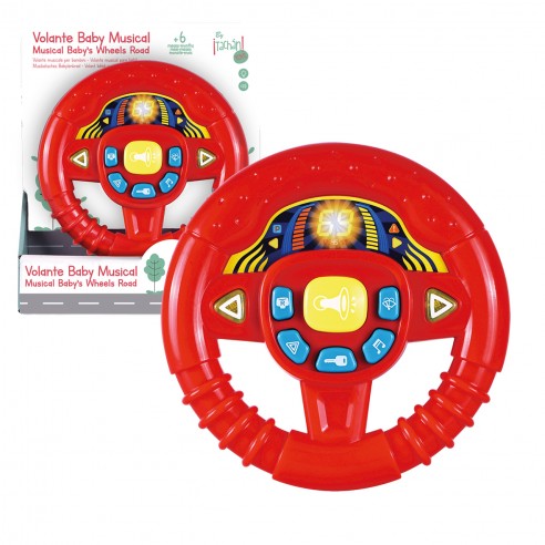 RED BABY STEERING WHEEL WITH LIGHTS...