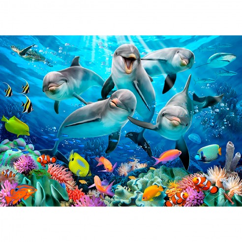 PUZZLE MADERA HAPPY DOLPHINS 1010...