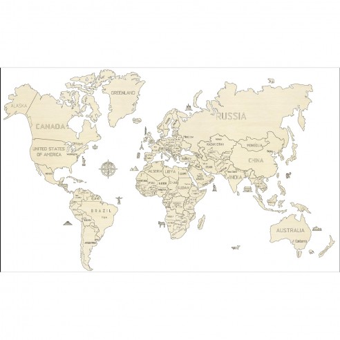 PUZZLE WORLD MAP WM501