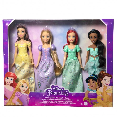 Pack 4 Dolls Fashion Princesses