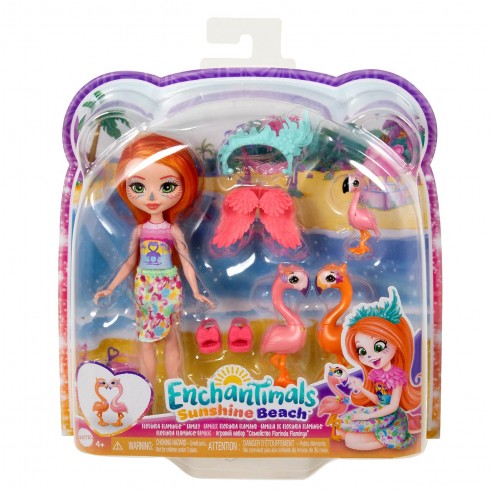 Enchantimals Sunshine Island Doll Flamingo Family