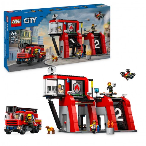 FIRE STATION WITH TRUCK LEGO CITY...
