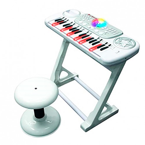ELECTRONIC KEYBOARD DISC WITH STOOL...