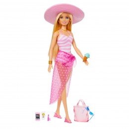 BARBIE BEACH DAY DOLL HPL73...
